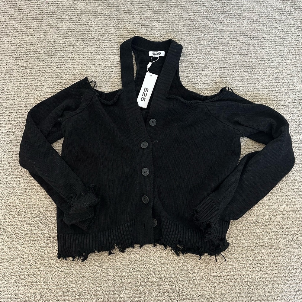525 - Cotton Cutout Cardigan